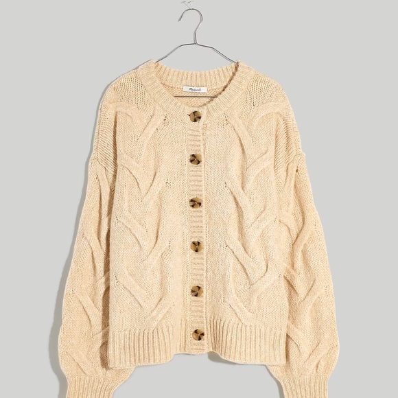Madewell Sweaters - Madewell Cable Ashmont Cardigan Sweater